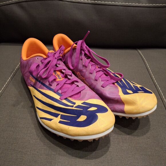 New Balance MD500 V8 Racing Track Spikes Shoes Purple Yellow Men Size 7.5 main image 4